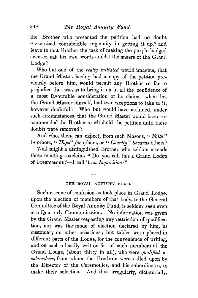 The Freemasons' Quarterly Review: 1842-09-30 - The Royal Annuity Fund.