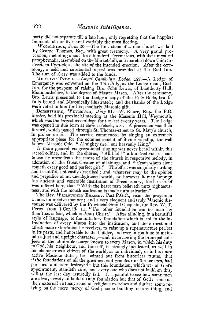 The Freemasons' Quarterly Review: 1842-09-30 - Provincial.