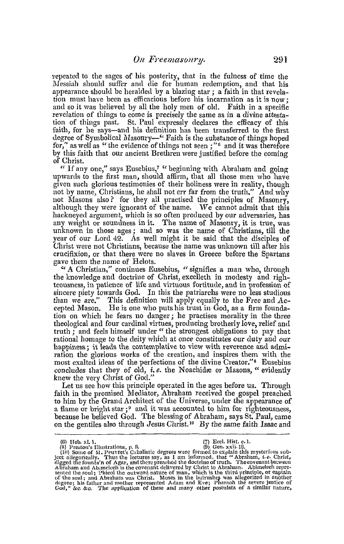 The Freemasons' Quarterly Review: 1845-09-30 - On Freemasonry.