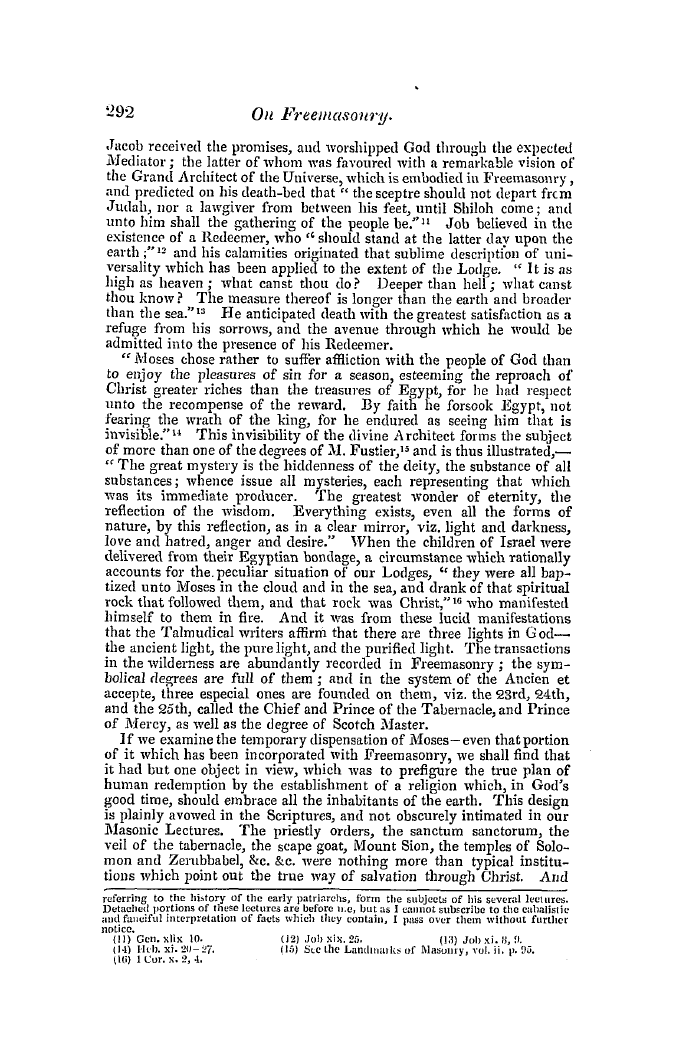 The Freemasons' Quarterly Review: 1845-09-30 - On Freemasonry.