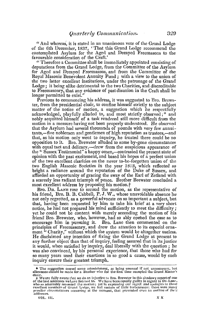 The Freemasons' Quarterly Review: 1845-09-30 - Quarterly Communication.