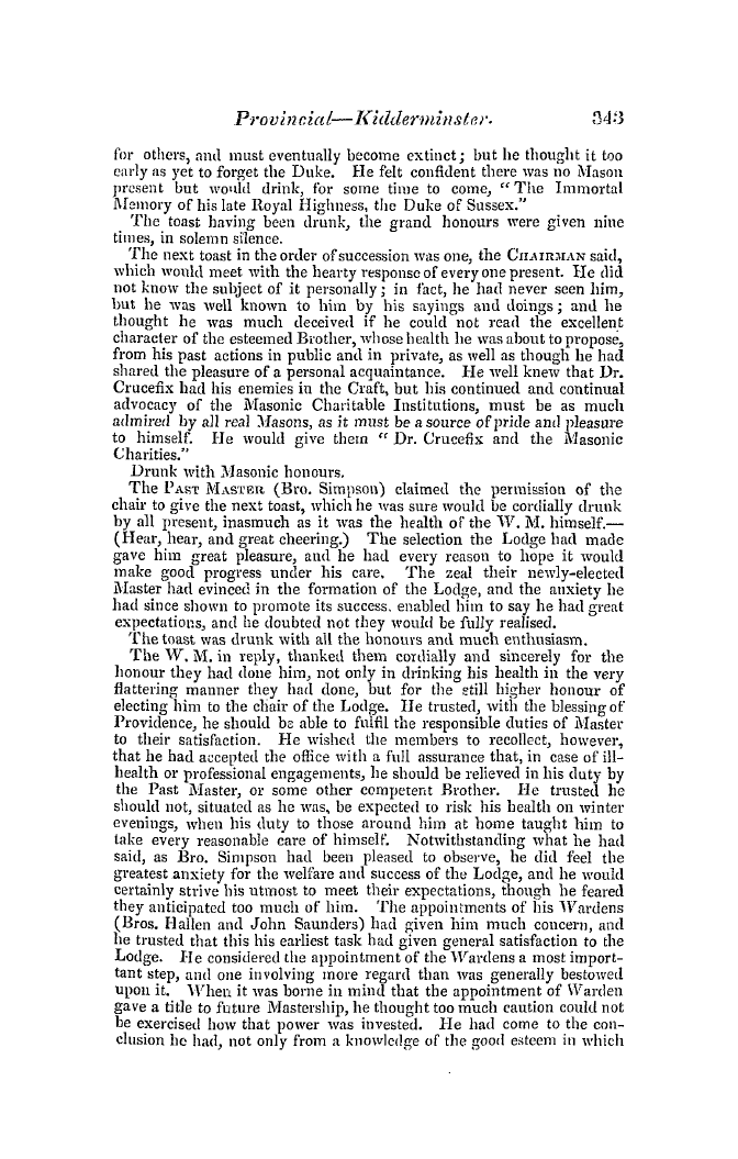 The Freemasons' Quarterly Review: 1845-09-30 - Provincial.