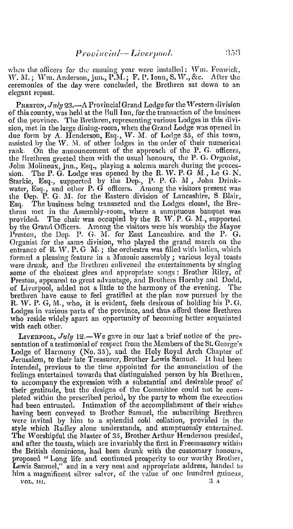 The Freemasons' Quarterly Review: 1845-09-30 - Provincial.