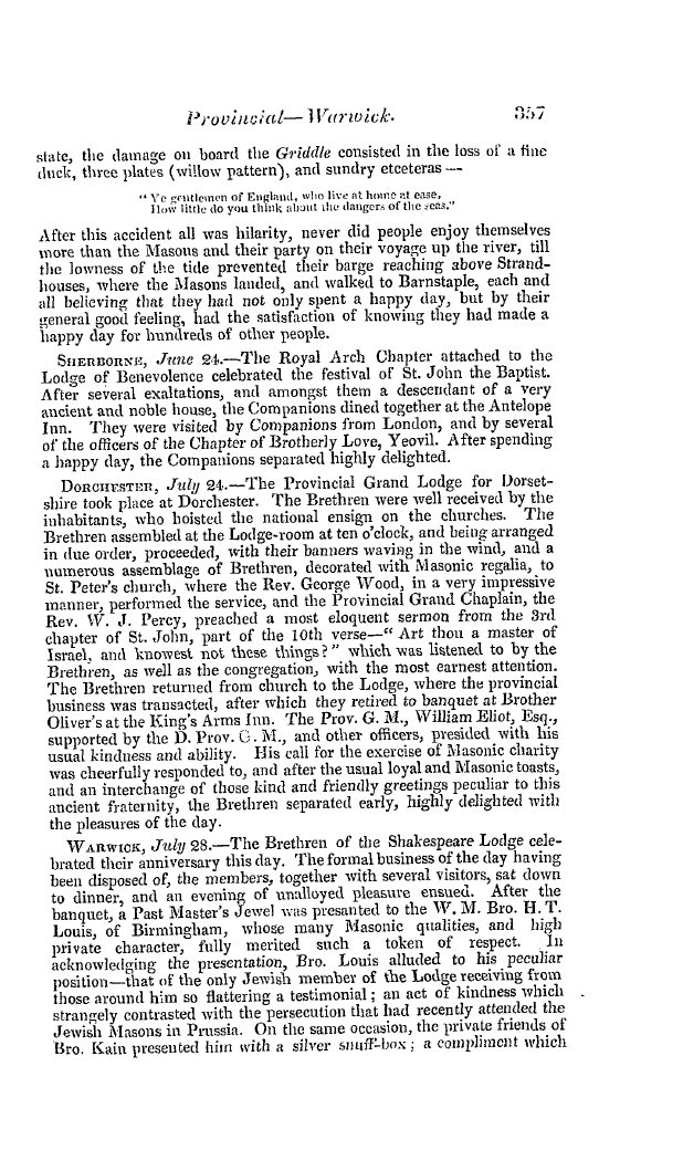 The Freemasons' Quarterly Review: 1845-09-30 - Provincial.