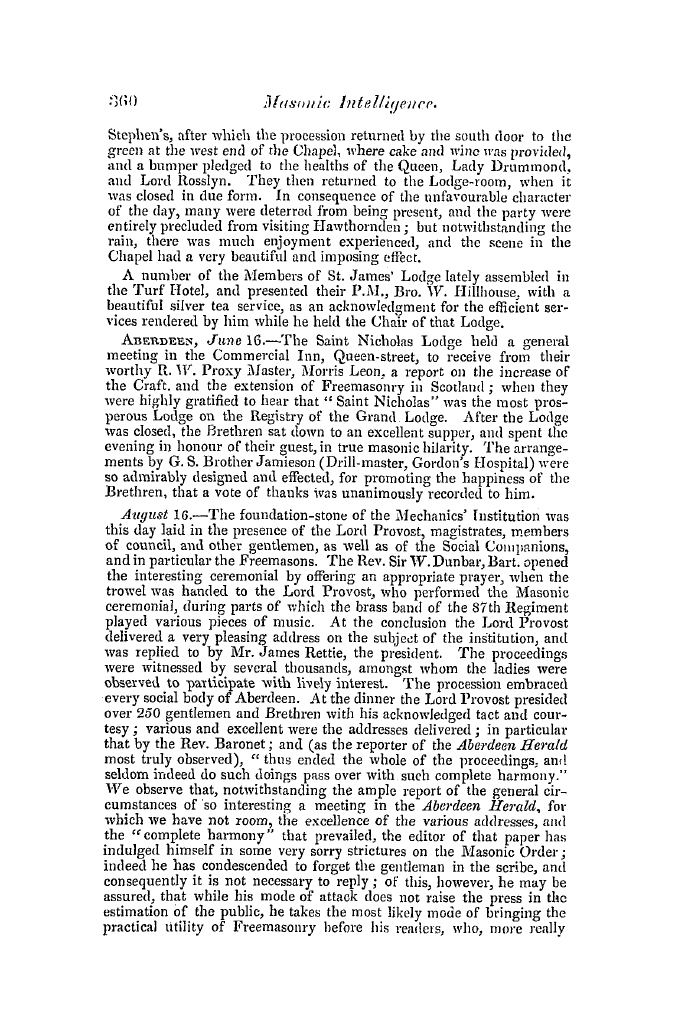 The Freemasons' Quarterly Review: 1845-09-30 - Scotland.