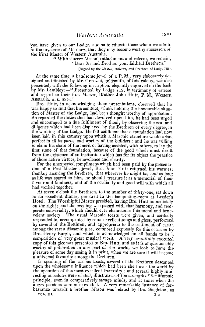 The Freemasons' Quarterly Review: 1845-09-30 - Foreign.