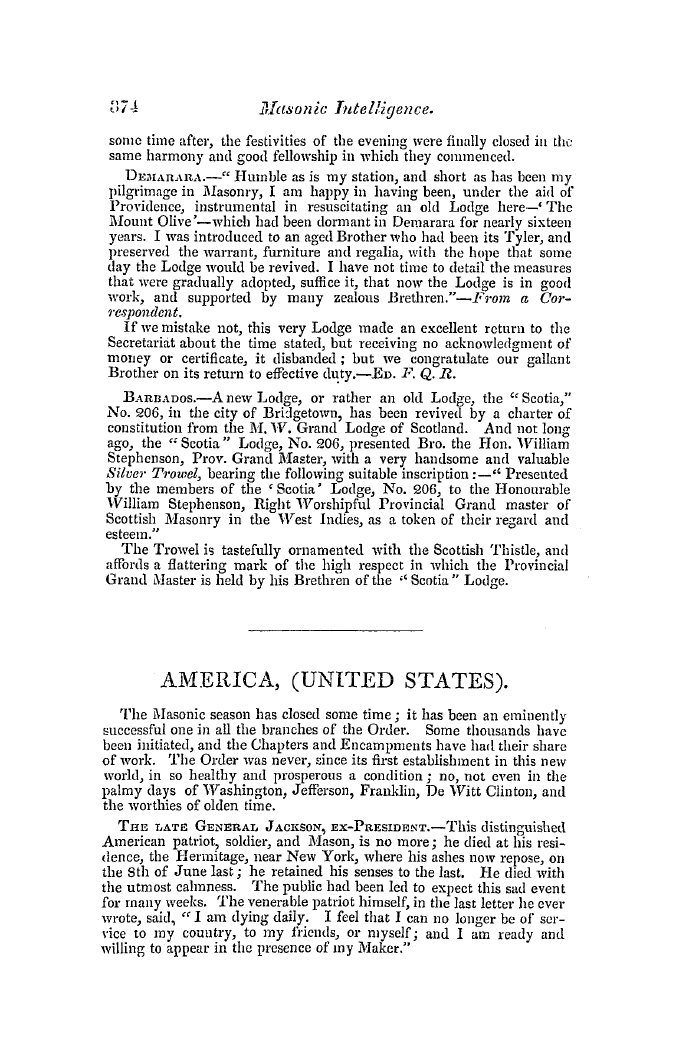 The Freemasons' Quarterly Review: 1845-09-30 - America, (United States).