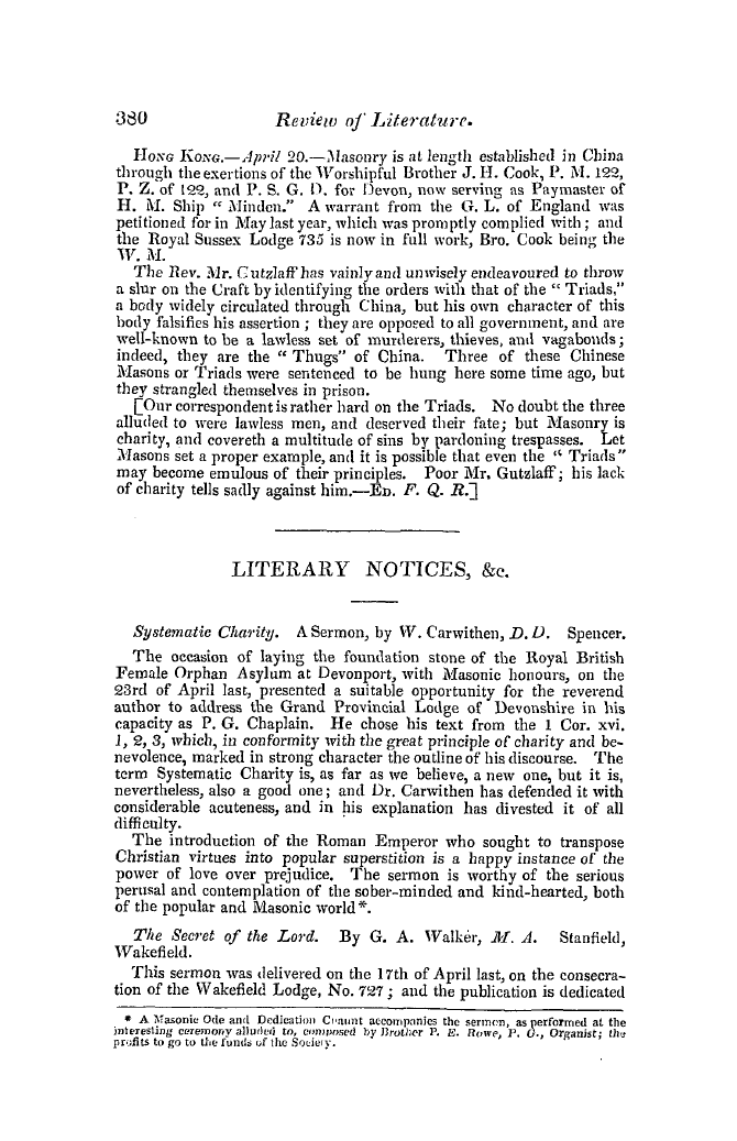 The Freemasons' Quarterly Review: 1845-09-30: 102