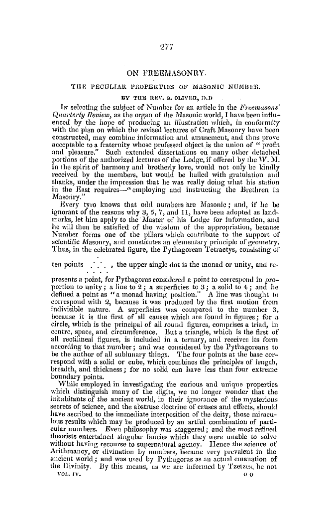 The Freemasons' Quarterly Review: 1846-09-30 - On Freemasonry.