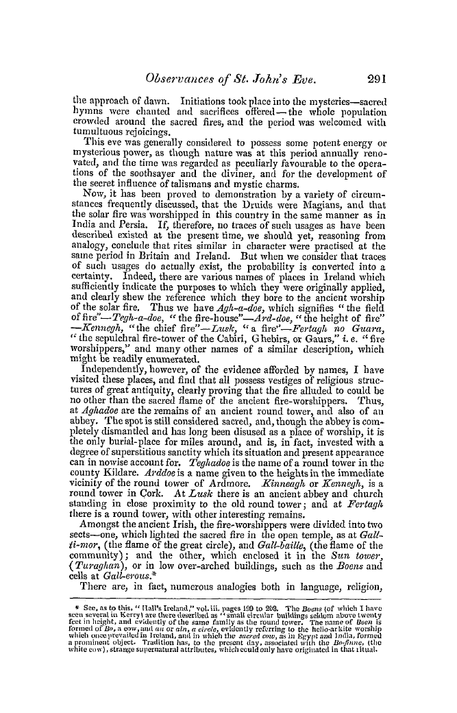 The Freemasons' Quarterly Review: 1846-09-30 - On The Antiquity Of The Observances Of St. John's Eve.