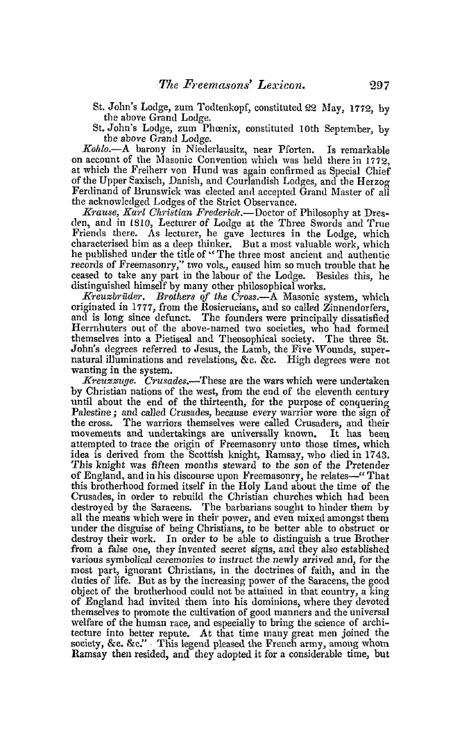 The Freemasons' Quarterly Review: 1846-09-30 - The Freemasons' Lexicon.