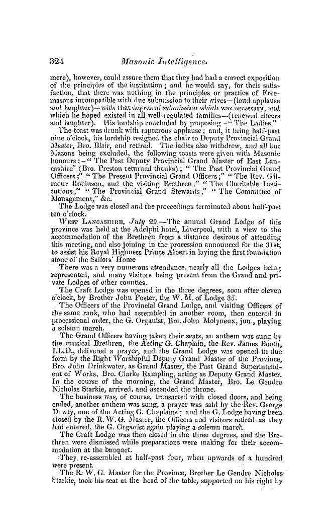 The Freemasons' Quarterly Review: 1846-09-30 - Provincial.