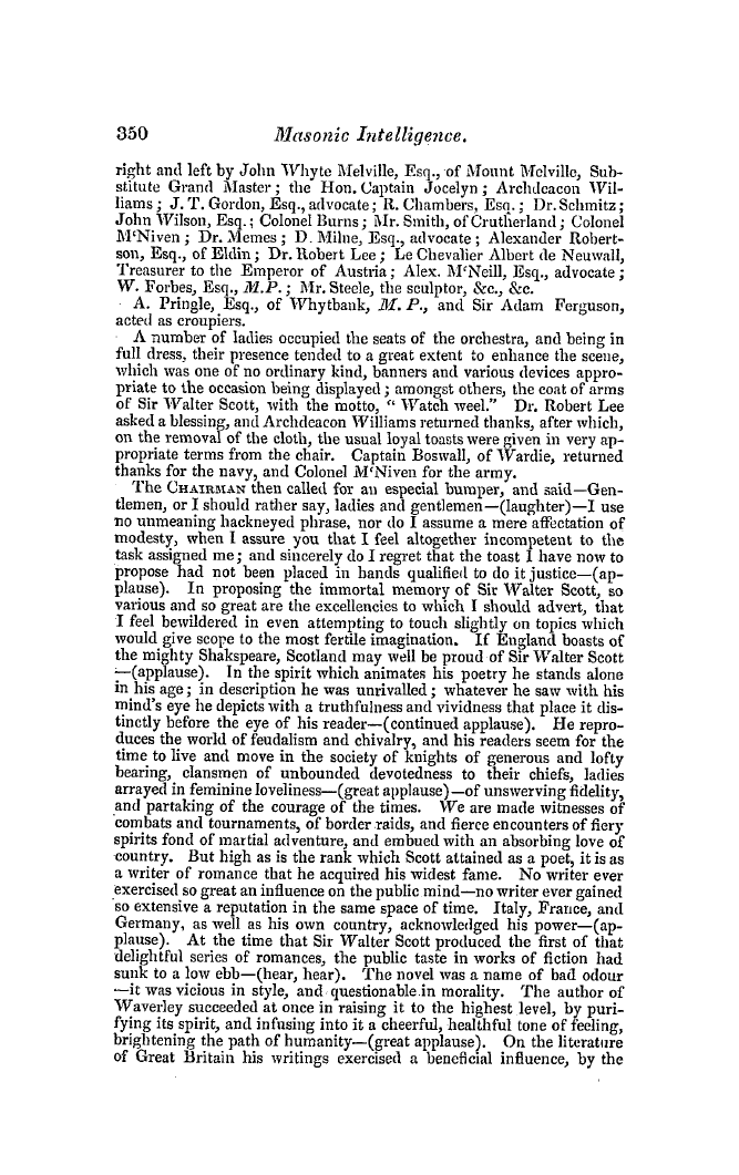 The Freemasons' Quarterly Review: 1846-09-30 - Scotland.