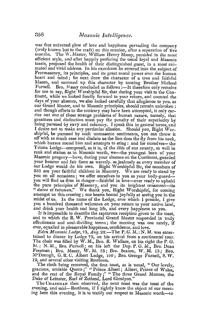 The Freemasons' Quarterly Review: 1846-09-30 - Ireland.