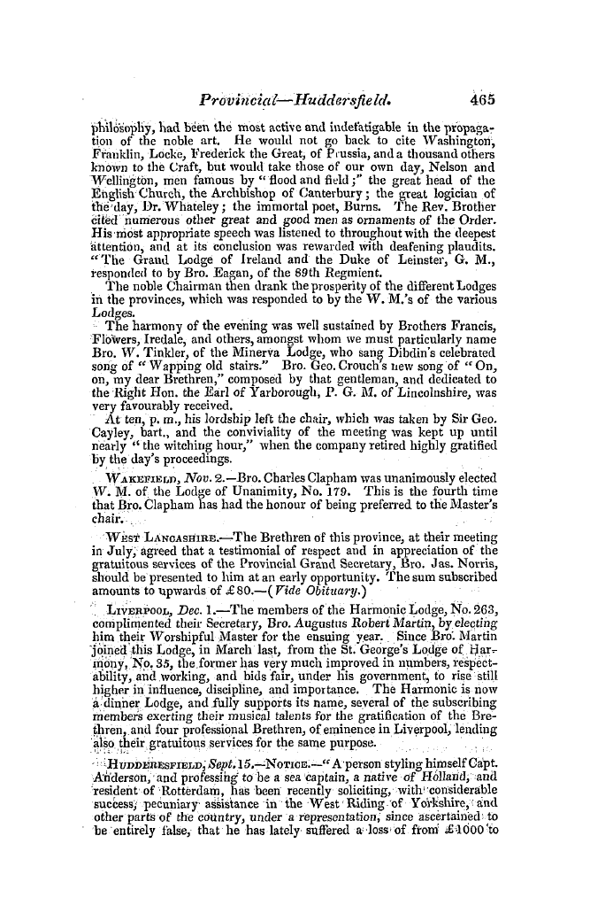 The Freemasons' Quarterly Review: 1846-12-31 - Provincial.