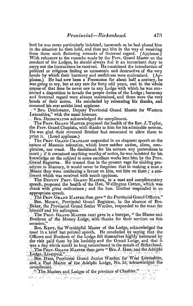 The Freemasons' Quarterly Review: 1846-12-31 - Provincial.