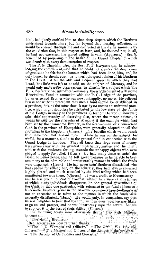 The Freemasons' Quarterly Review: 1846-12-31 - Provincial.