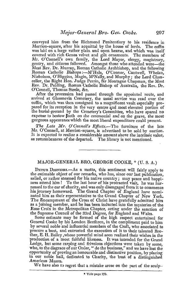 The Freemasons' Quarterly Review: 1847-09-30 - The Late Brother Daniel O'Connell.