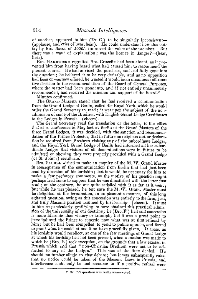 The Freemasons' Quarterly Review: 1847-09-30 - Quarterly Communication.