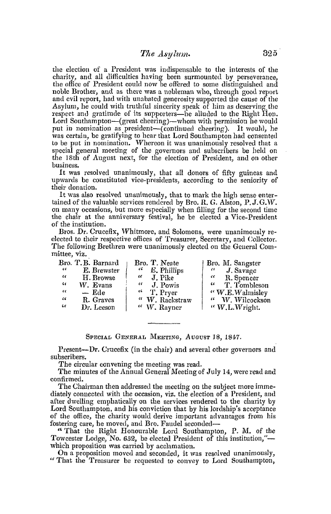 The Freemasons' Quarterly Review: 1847-09-30 - The Asylum For Worthy Aged And Decayed Freemasons.