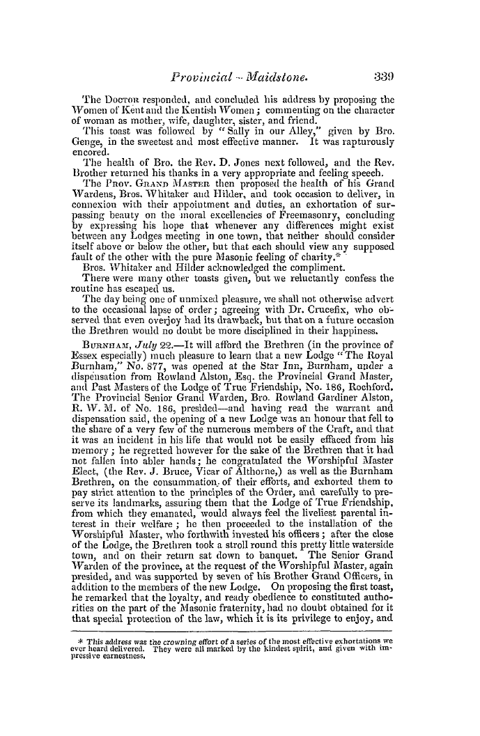 The Freemasons' Quarterly Review: 1847-09-30 - Provincial.