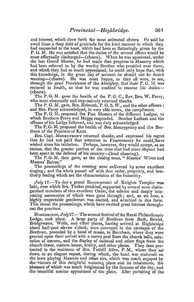 The Freemasons' Quarterly Review: 1847-09-30 - Provincial.