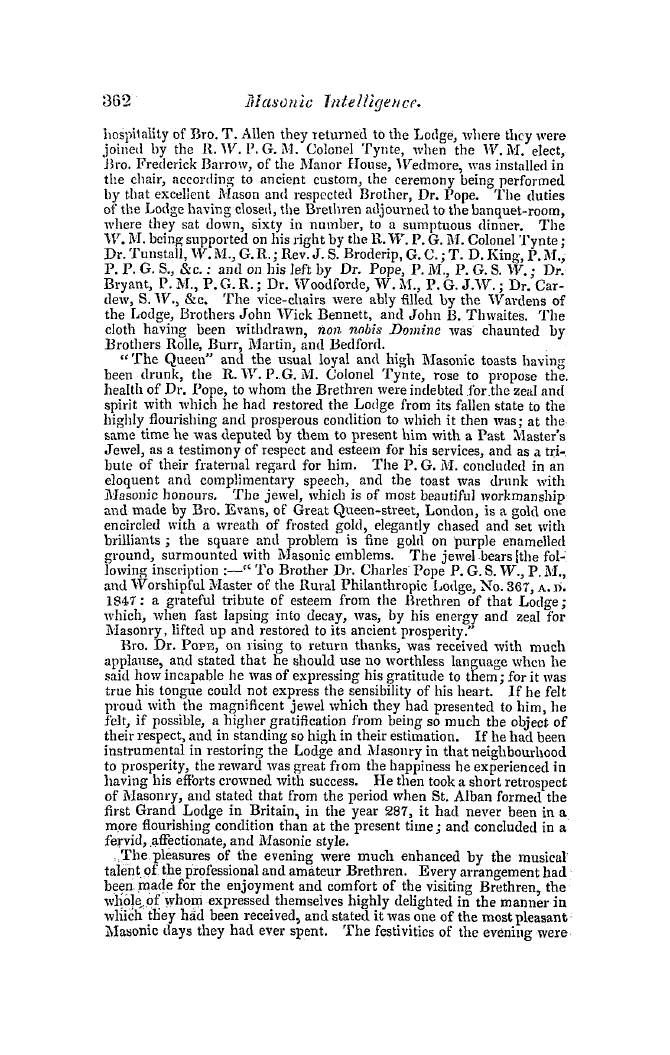 The Freemasons' Quarterly Review: 1847-09-30 - Provincial.