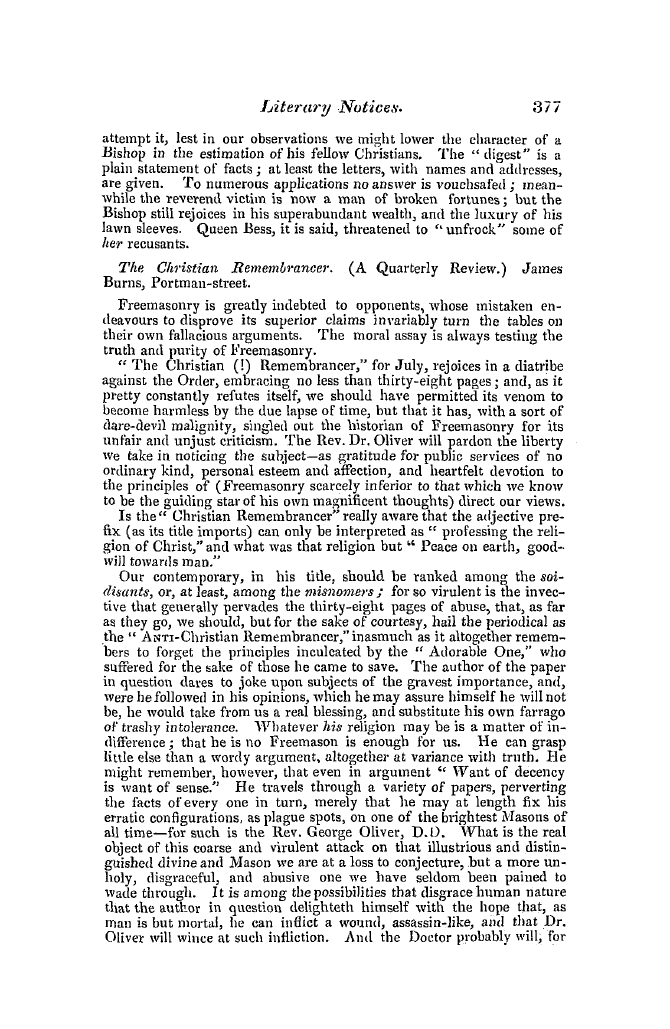 The Freemasons' Quarterly Review: 1847-09-30 - Literary Notices.