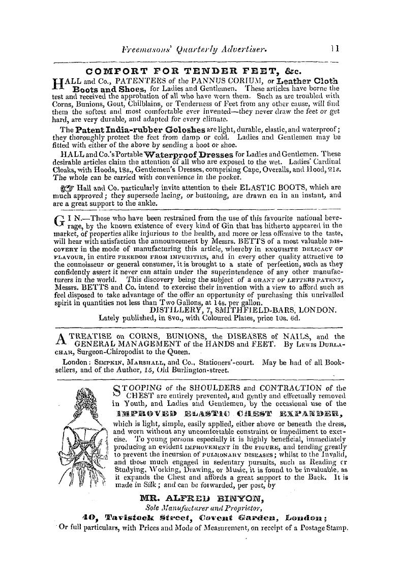 The Freemasons' Quarterly Review: 1847-09-30 - Comfort For T En Der Feet , C. Hall Ancl...