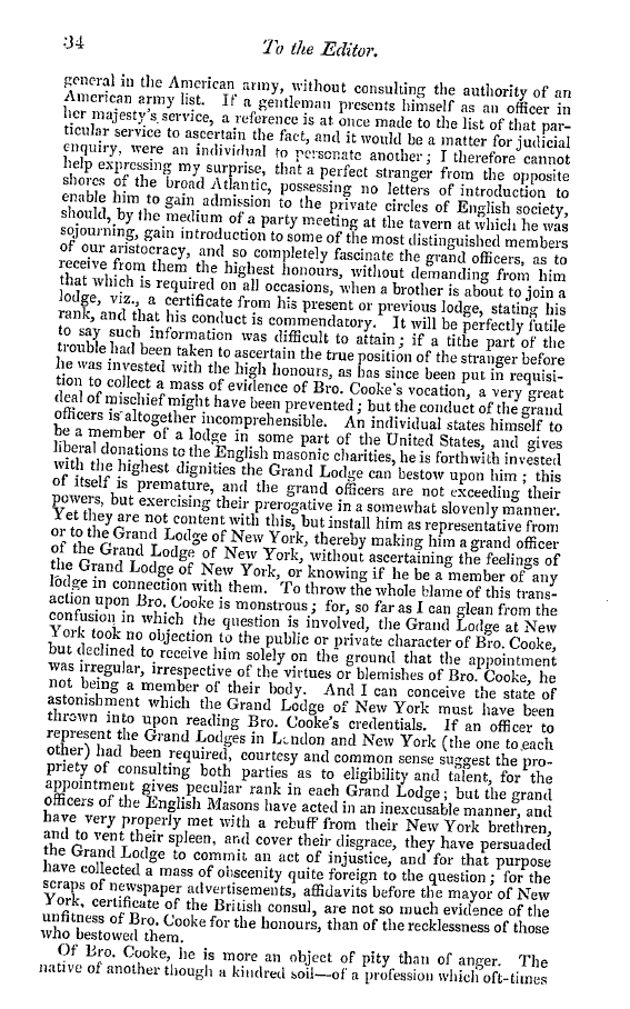 The Freemasons' Quarterly Review: 1849-03-31 - To The Editor.