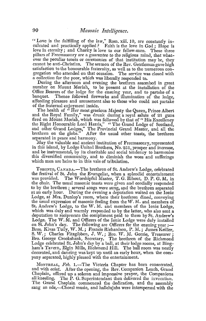 The Freemasons' Quarterly Review: 1849-03-31 - Foreign.*