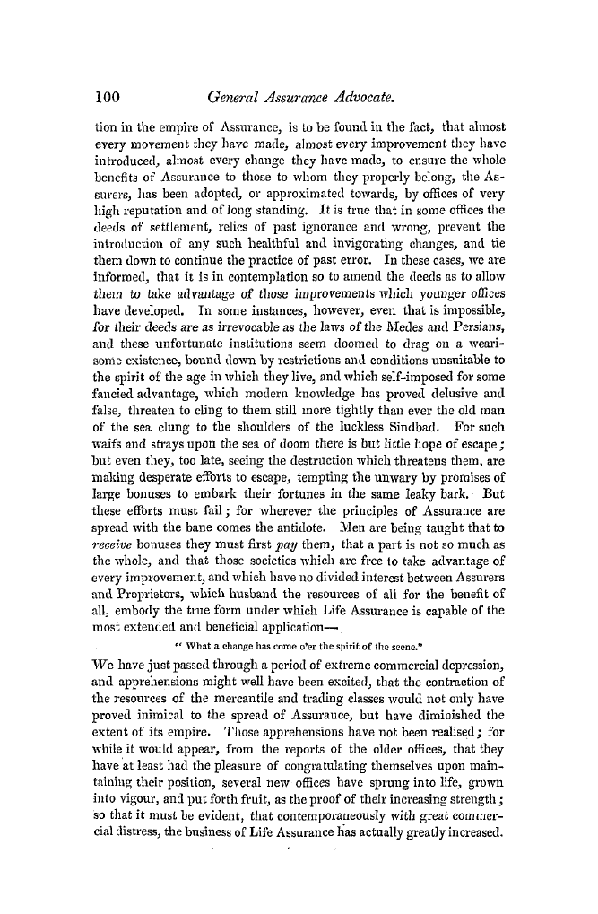 The Freemasons' Quarterly Review: 1849-03-31 - General Assueance Advocate.