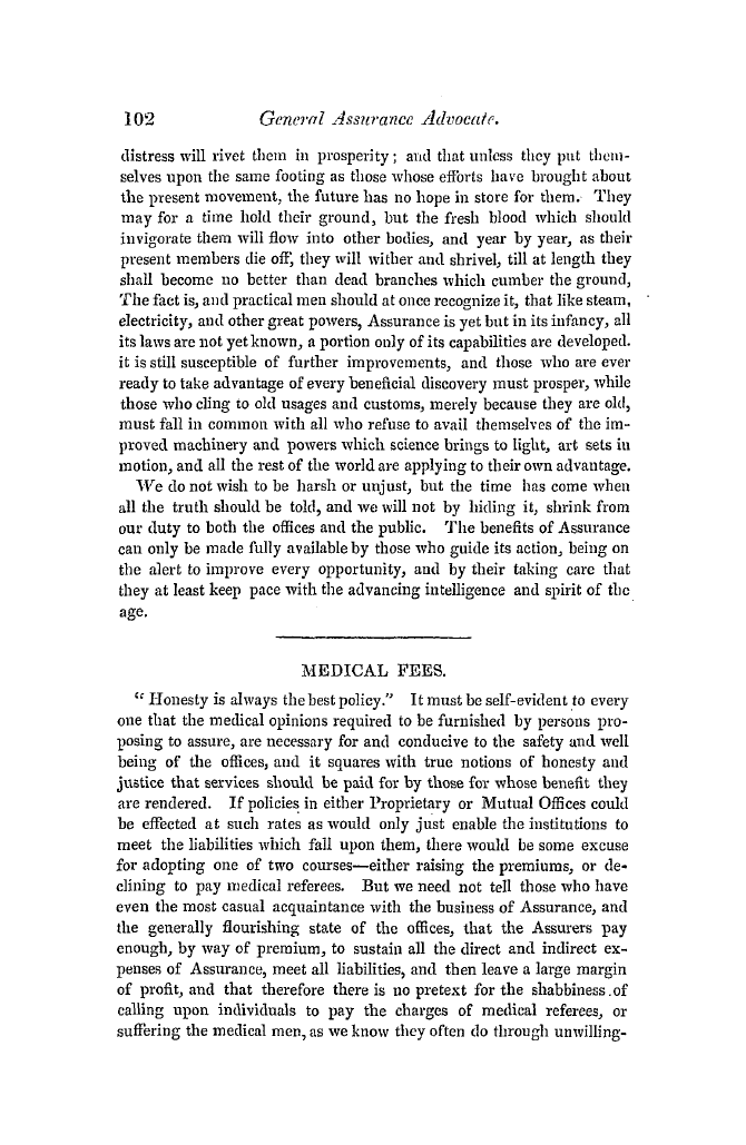 The Freemasons' Quarterly Review: 1849-03-31 - General Assueance Advocate.