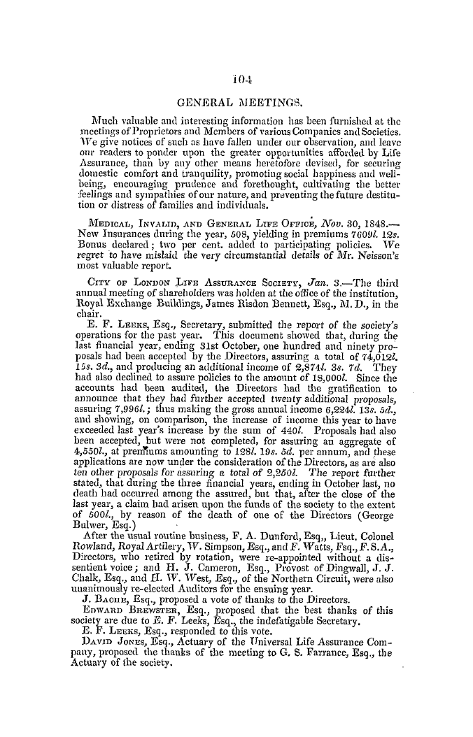 The Freemasons' Quarterly Review: 1849-03-31 - General Meetings.