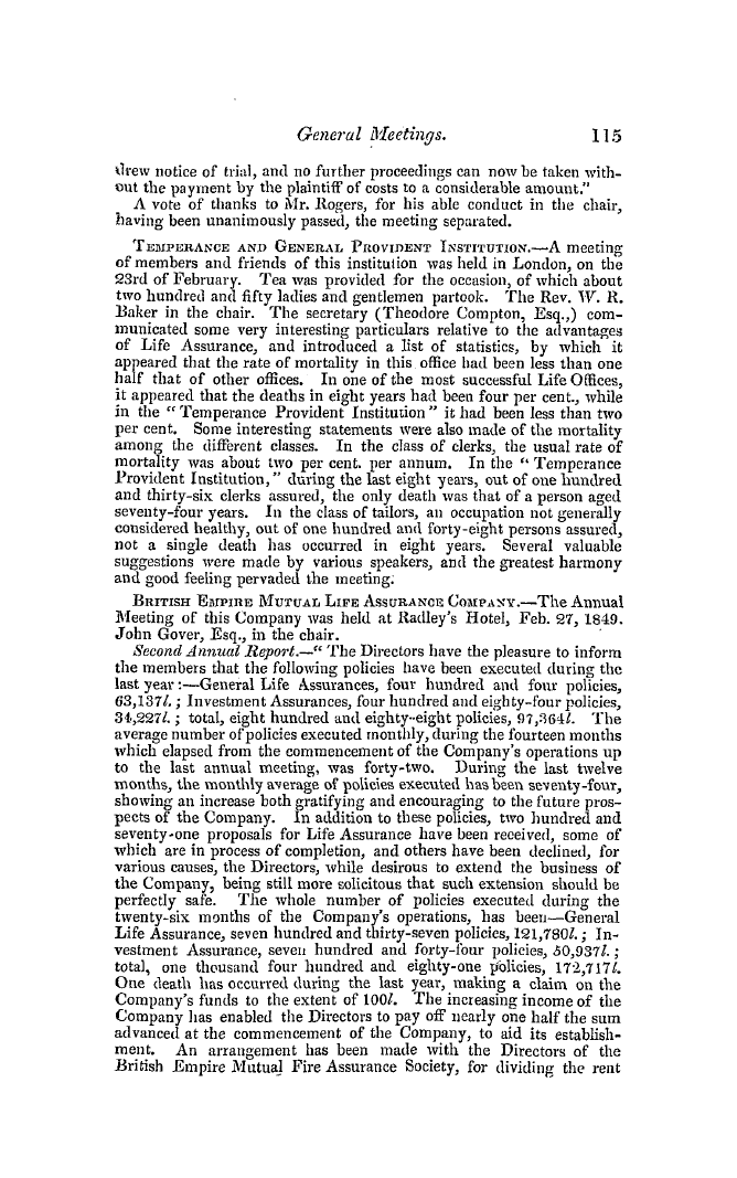 The Freemasons' Quarterly Review: 1849-03-31 - General Meetings.