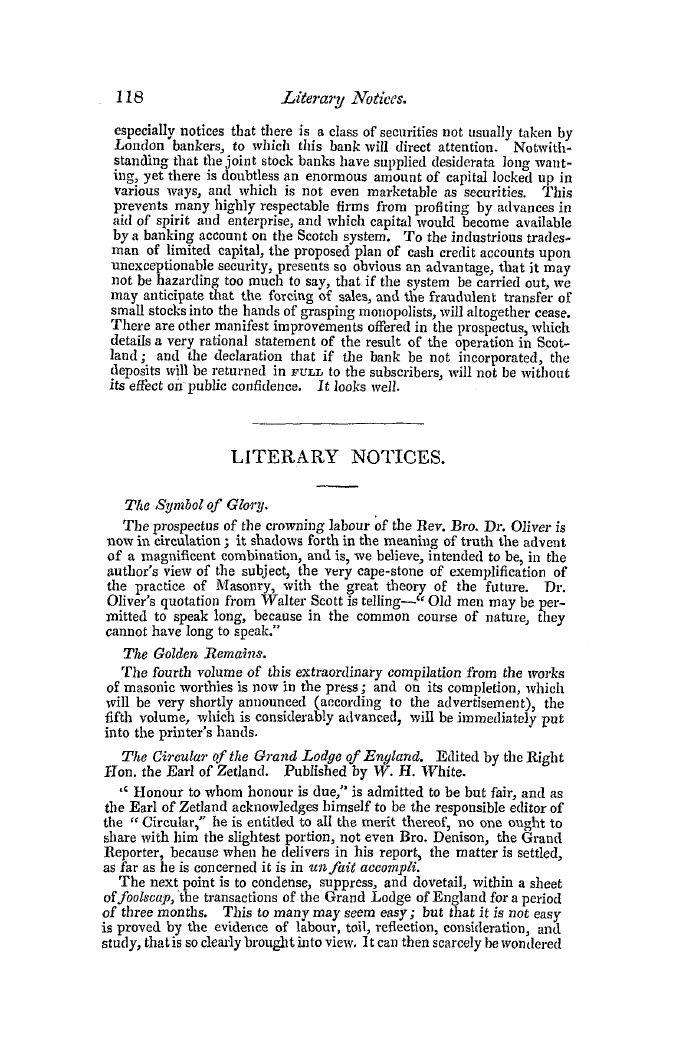 The Freemasons' Quarterly Review: 1849-03-31 - Literary Notices.
