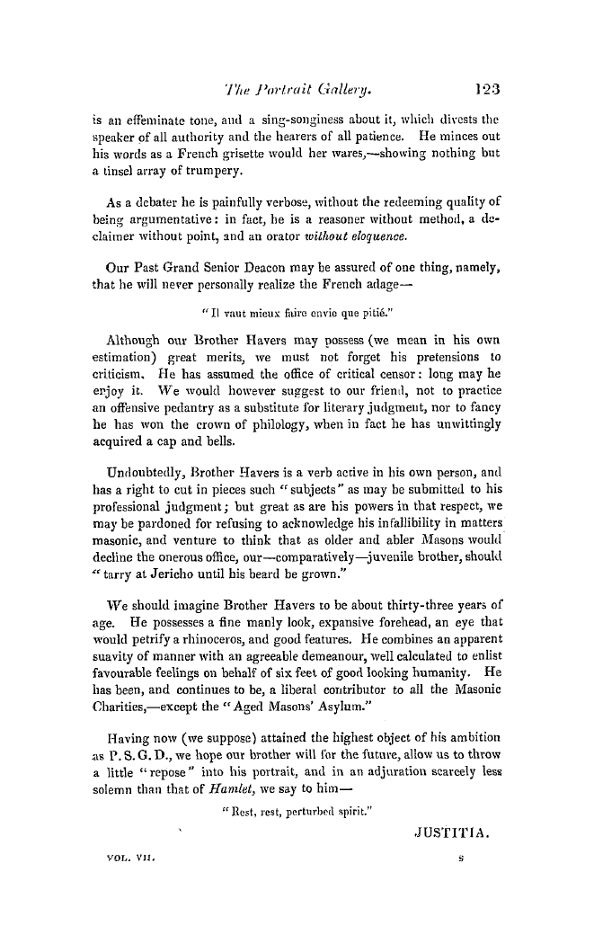 The Freemasons' Quarterly Review: 1849-06-30 - Brother John Havers, P. S. Grand Deacon.