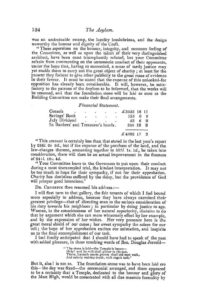 The Freemasons' Quarterly Review: 1849-06-30 - Asylum For Aged Freemasons.