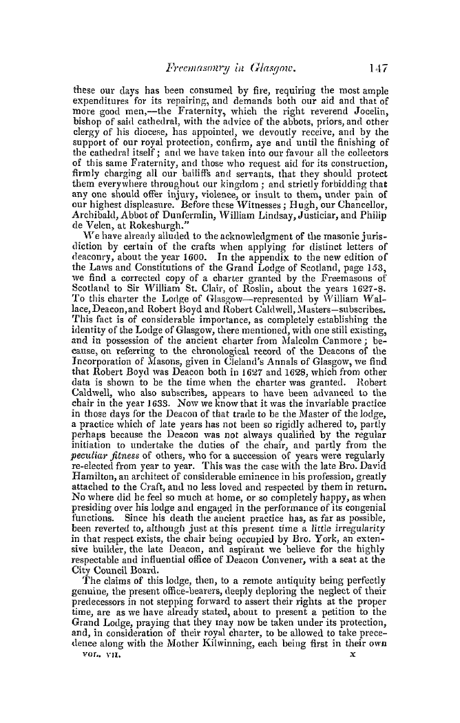 The Freemasons' Quarterly Review: 1849-06-30 - Freemasonry In Glasgow.