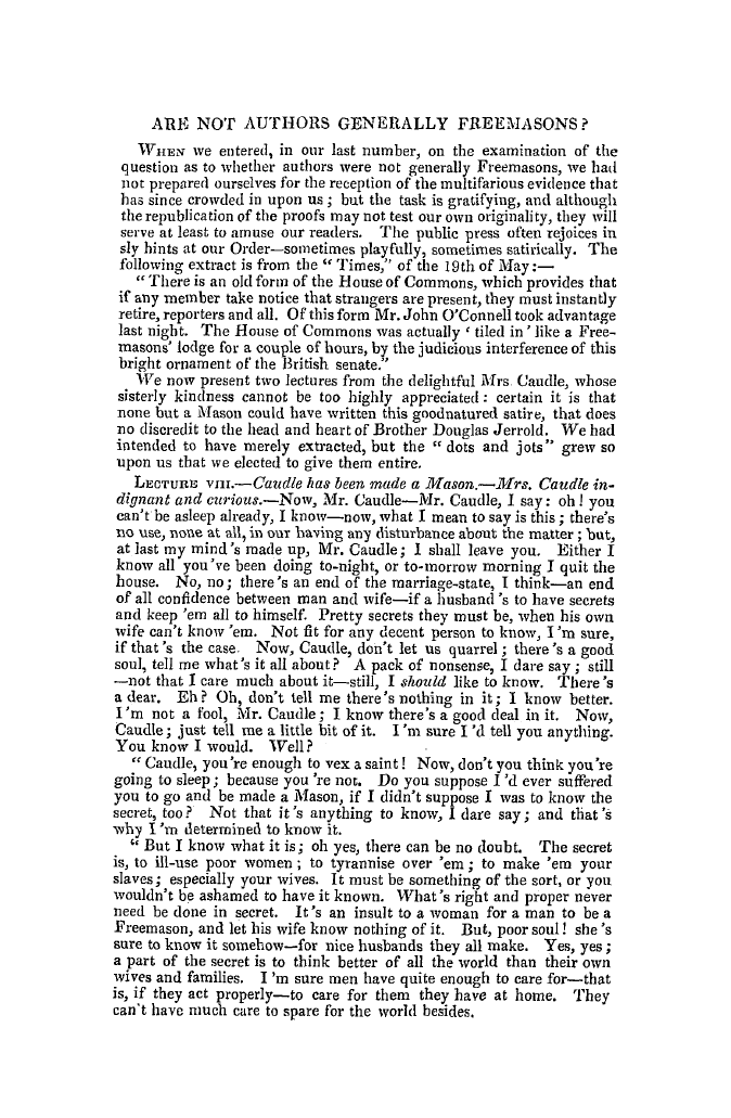 The Freemasons' Quarterly Review: 1849-06-30 - Are Not Authors Generally Freemasons ?