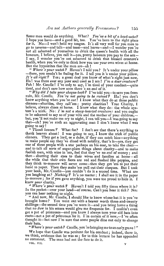 The Freemasons' Quarterly Review: 1849-06-30 - Are Not Authors Generally Freemasons ?