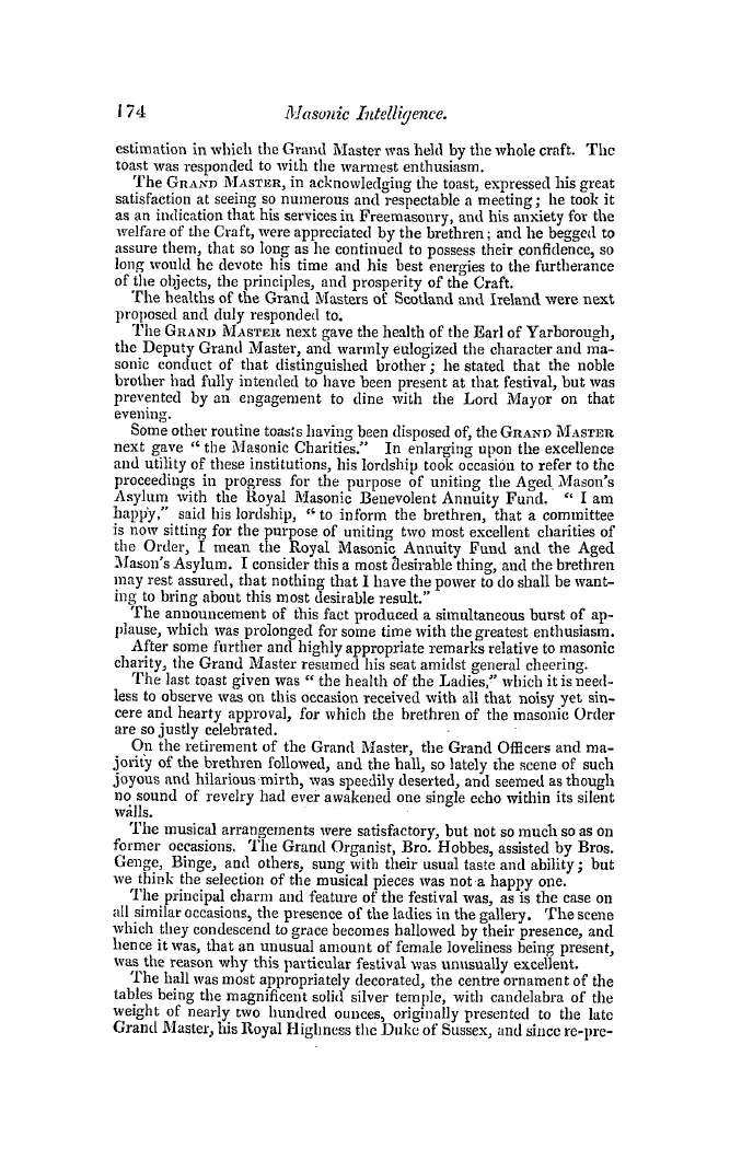 The Freemasons' Quarterly Review: 1849-06-30 - Especial Grand Lodge—April 25.