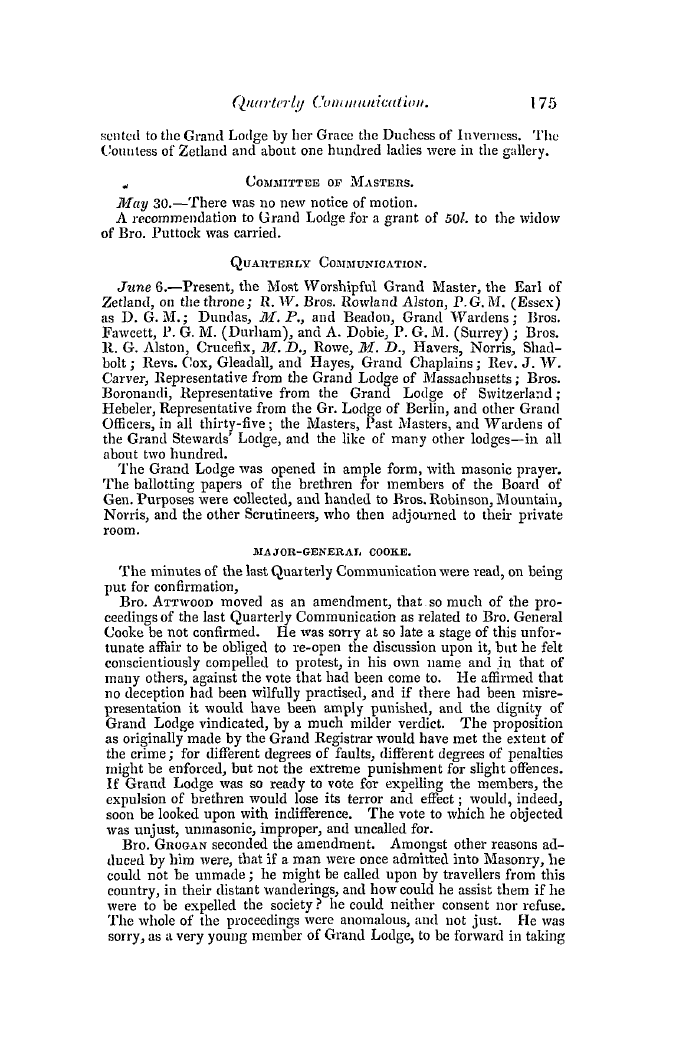 The Freemasons' Quarterly Review: 1849-06-30 - Especial Grand Lodge—April 25.