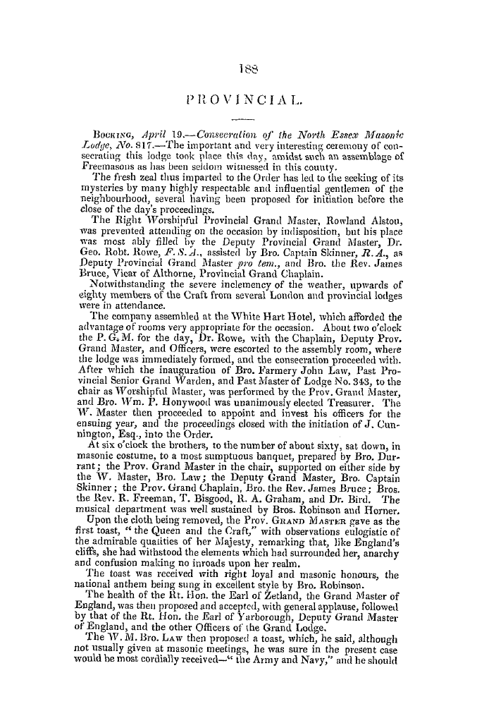 The Freemasons' Quarterly Review: 1849-06-30 - Provincial.