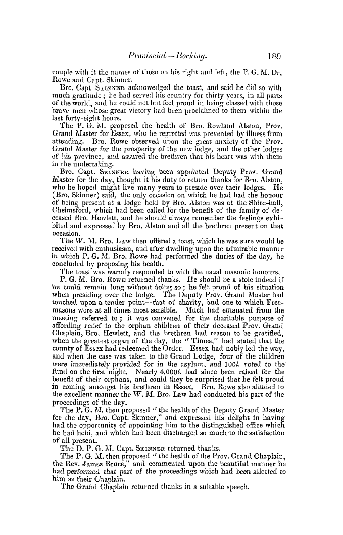 The Freemasons' Quarterly Review: 1849-06-30 - Provincial.