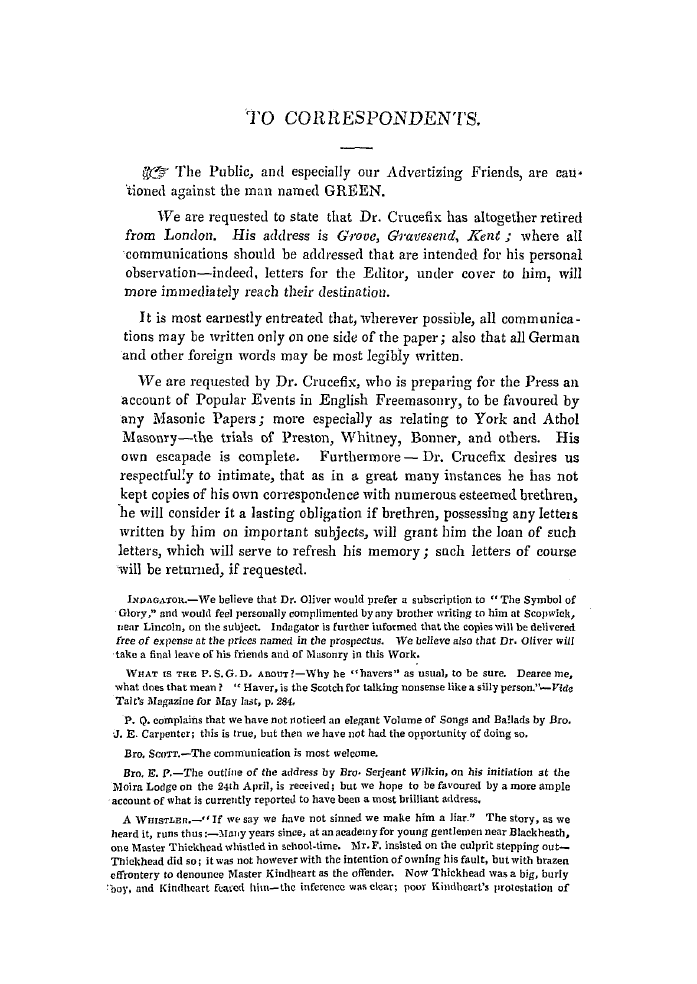 The Freemasons' Quarterly Review: 1849-06-30: 105