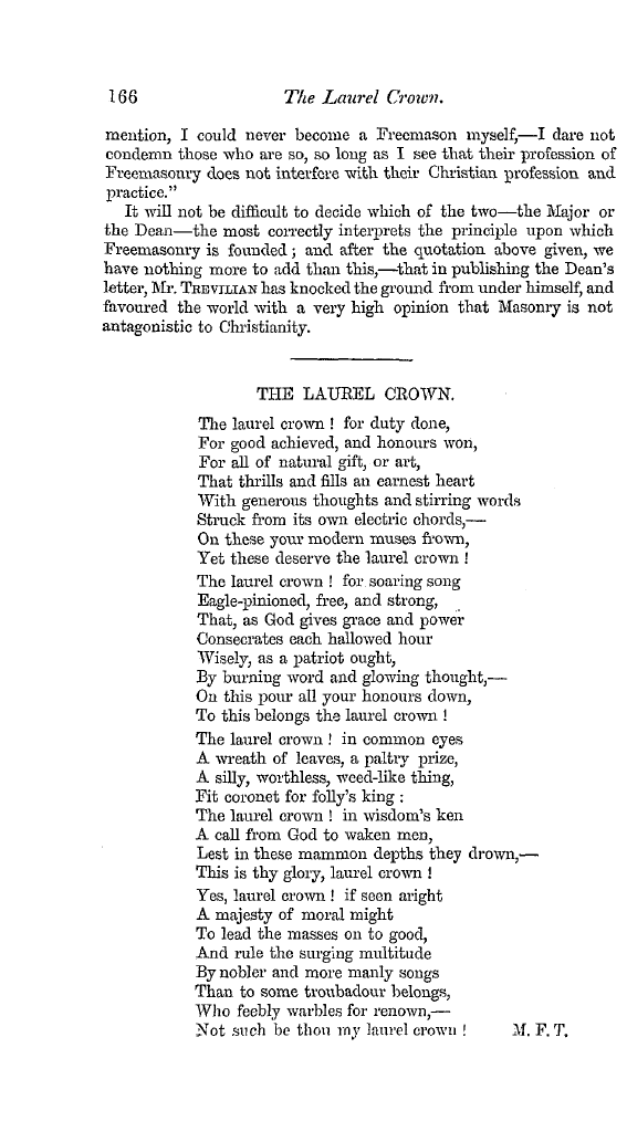 The Freemasons' Quarterly Review: 1850-06-29 - Trevilian On Freemasonry.