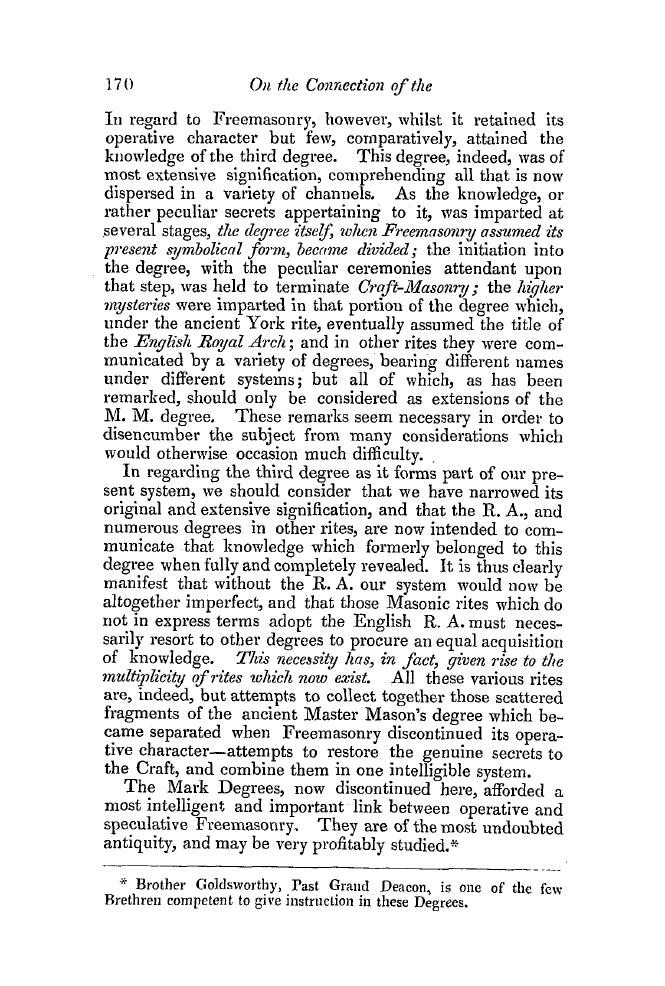 The Freemasons' Quarterly Review: 1850-06-29 - The Craft Degrees And Royal Arch.
