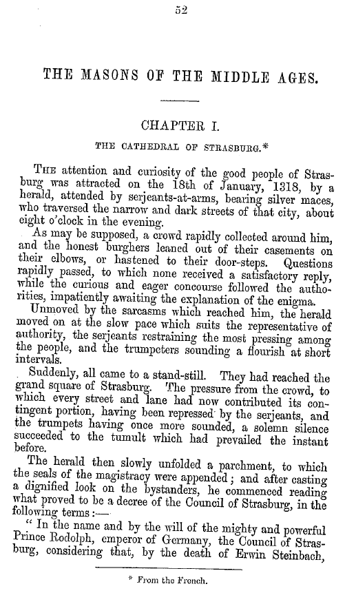 The Freemasons' Quarterly Review: 1852-03-31 - The Masons Of The Middle Ages.