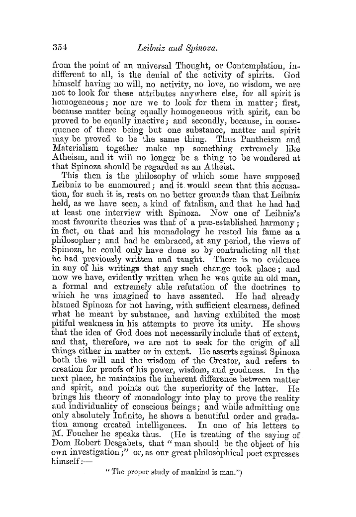 The Freemasons' Quarterly Review: 1854-09-30 - Leibniz And Spinoza.